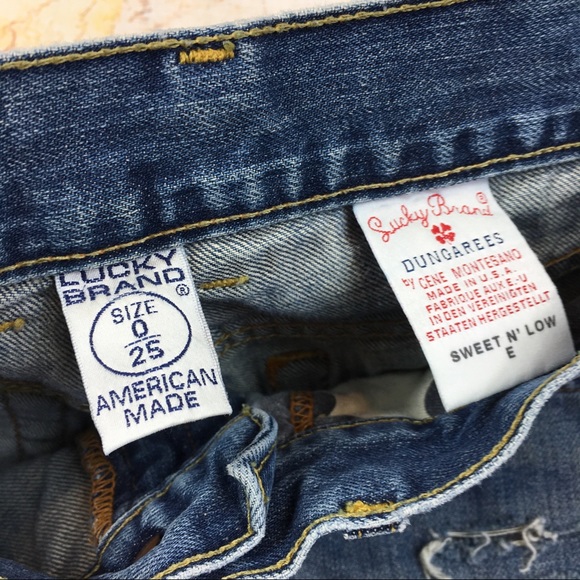 Lucky Brand distressed patched denim shorts 24/25 - Picture 5 of 6